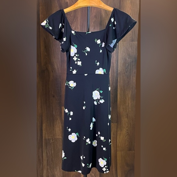 Banana Republic Black Floral Dress - Picture 2 of 6